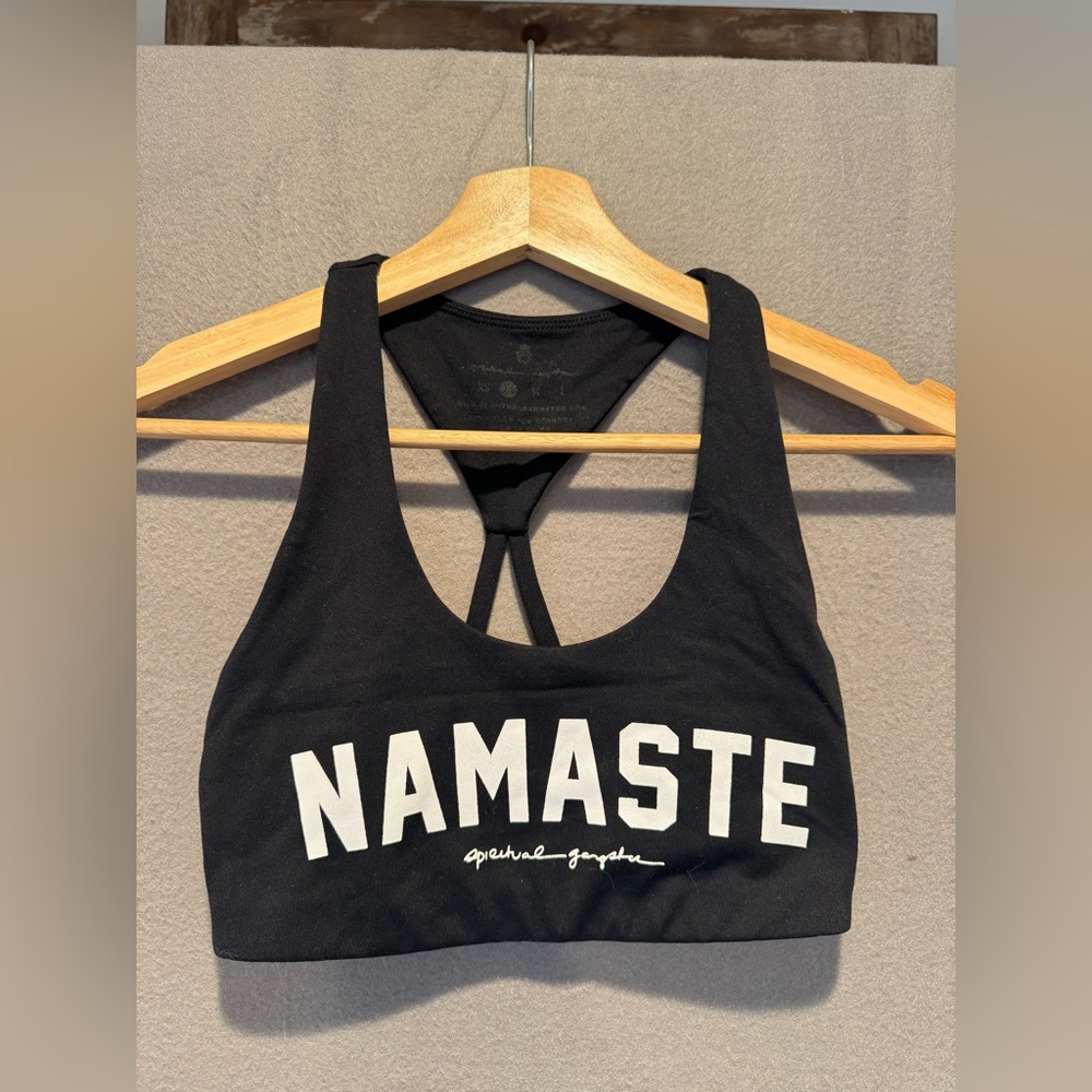 Spiritual Gangster Black Namaste Sports Bra